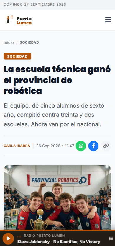 El portal en un teléfono